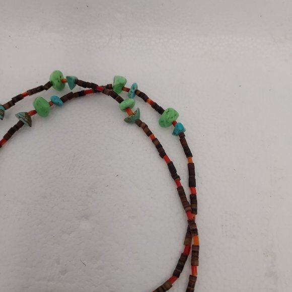 REAL vintage turquoise chunk 30"long lariat necklace - Picture 9 of 13